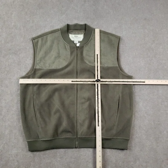 Boyt Harness Company Vest Men 2XL Green Fleece Full Zip Shoulder Patch‎ Shooting